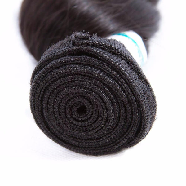 Lakihair 8A Peruvian Human Hair Loose Wave 3 Bundles With 4x4 Lace Closure