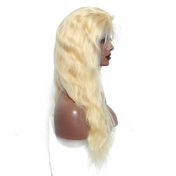 Lakihair Body Wave Lace Wigs 613 Blonde Short Hair Lace Front Human Hair Wig 180% Density