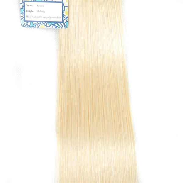 Lakihair 10A High Quality 613 Blonde 1 Bundles Brazilian Human Straight Hair Weaving