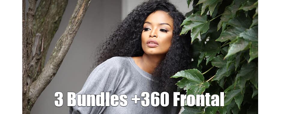 3 Bundles With 360 Frontal