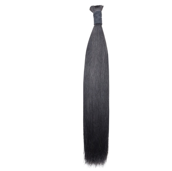 Lakihair Human Hair Bulk Brazillian Virgin Human Hair Natural Color 16-24 Inch Braids Bundle No Weft