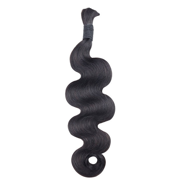 Lakihair Human Hair Bulk Brazillian Virgin Human Hair Natural Color 16-24 Inch Braids Bundle No Weft
