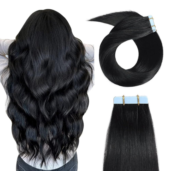 Lakihair  9A Straight Natural Colors 100g Tape In Brazilian Virgin Hair Hair Extension