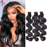 Lakihair Double Drawn 10A Body Wave 3 Bundles Top Quality Virgin Human Hair Unprocessed Hair Extensions