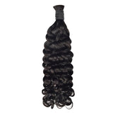 Lakihair Human Hair Bulk Brazillian Virgin Human Hair Natural Color 16-24 Inch Braids Bundle No Weft