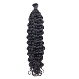 Lakihair Human Hair Bulk Brazillian Virgin Human Hair Natural Color 16-24 Inch Braids Bundle No Weft