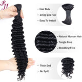 Lakihair Human Hair Bulk Brazillian Virgin Human Hair Natural Color 16-24 Inch Braids Bundle No Weft