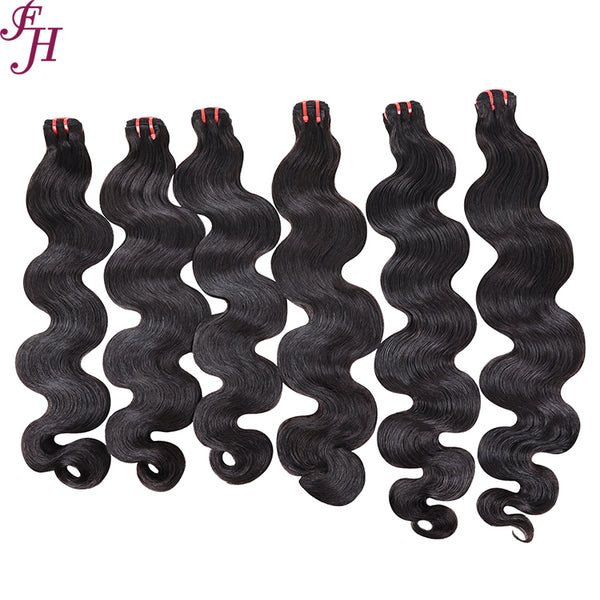Lakihair Double Drawn 10A Body Wave 3 Bundles Top Quality Virgin Human Hair Unprocessed Hair Extensions