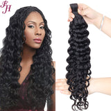 Lakihair Natural Black Water Wave Human Hair Bulk No Weft Single Piece for Boho Braidings