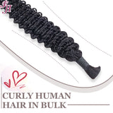 Lakihair Human Hair Bulk Brazillian Virgin Human Hair Natural Color 16-24 Inch Braids Bundle No Weft