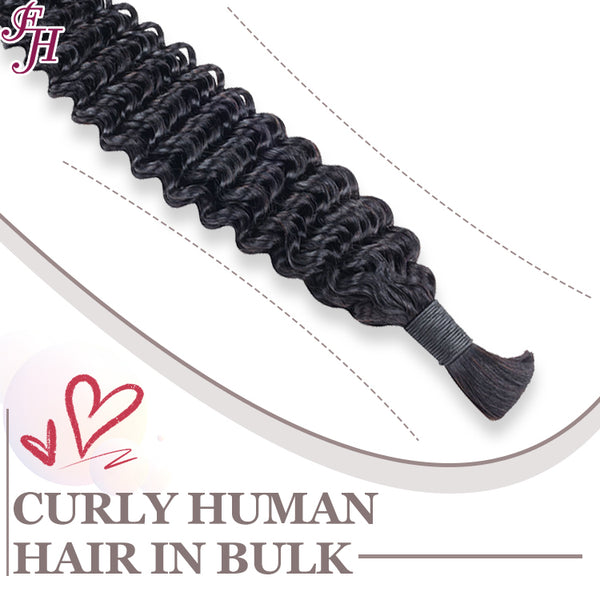 Lakihair Human Hair Bulk Brazillian Virgin Human Hair Natural Color 16-24 Inch Braids Bundle No Weft