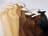 Lakihair  9A Straight Natural Colors 100g Tape In Brazilian Virgin Hair Hair Extension