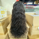 Lakihair Glueless 8A Brazilian Virgin Hair Body Wave Lace Front Human Hair Wig Natural Black Color