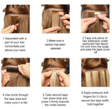 Lakihair  9A Straight Natural Colors 100g Tape In Brazilian Virgin Hair Hair Extension