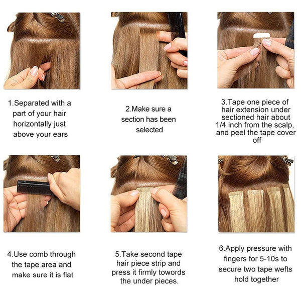 Lakihair  9A Straight Natural Colors 100g Tape In Brazilian Virgin Hair Hair Extension