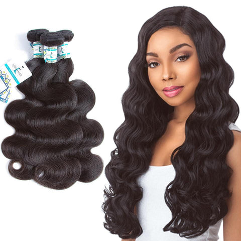Lakihair 8A Malaysian Virgin Human Hair Weaving 3 Bundles Deal Body Wave Hair