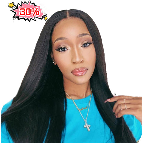 Lakihair 8A Straight Lace Front Wigs Human Hair Pre Plucked With Baby Hair Brazilian Virgin Hair