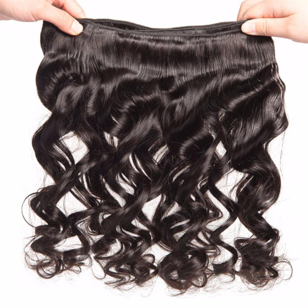 Lakihair 10A Brazilian Loose Wave 3 Bundles Virgin Human Hair Weaving Top Quality