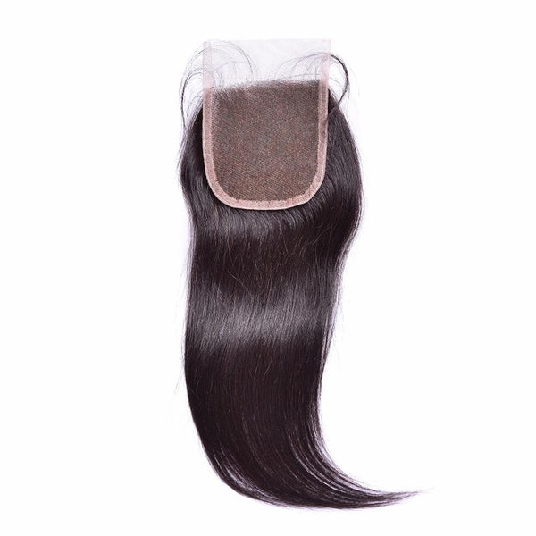 Lakihair 8A Grade 4x4 Lace Closure Brazilian Straight Virgin Human Hair Closure