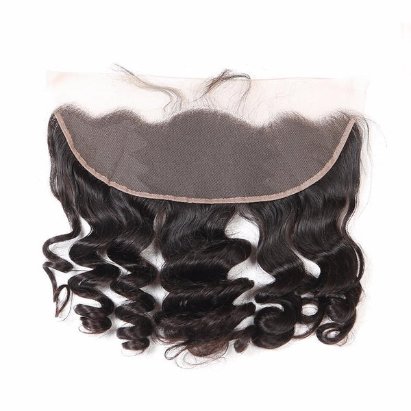 Lakihair 8A Loose Wave Lace Frontal Virgin Brazilian Human Hair 13x4 Pre Plucked