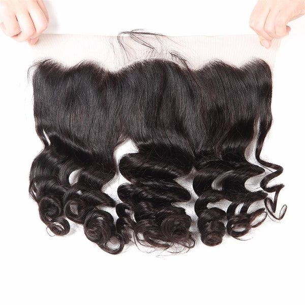 Lakihair Loose Wave Hair Bundles Peruvian Frontal With 3 Bundles Human Hair