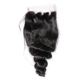 Lakihair 8A Grade Brazilian Virgin Human Hair Closure Loose Wave 4x4 Lace Closure