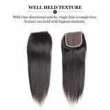 Lakihair Human Hair Weave 3 Bundles With Lace Closure Brazilian Virgin Human Straight Hair Bundles