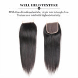 Lakihair Brazilian Human Hair 3 Bundles With Lace Closure Straight Hair