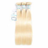 Lakihair 10A Top Quality 613 Blonde Hair Straight 3 Bundles With 13x4 Lace Frontal Brazilian Hair