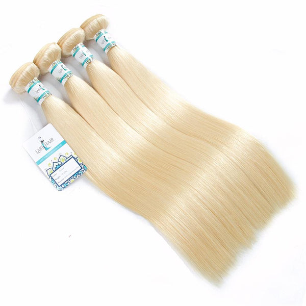 Lakihair 10A Top Grade Straight 4 Bundles 613 Blonde Human Hair Best Virgin Brazilian Hair