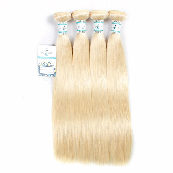 Lakihair 10A Top Grade Straight 4 Bundles 613 Blonde Human Hair Best Virgin Brazilian Hair