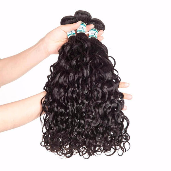 Lakihair 8A Peruvian Virgin Human Hair Water Wave 3 Bundles Hair Weaving