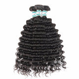 Lakihair 10A Deep Wave 3 Bundles Top Quality Virgin Human Hair Weaving Unprocessed Bundles