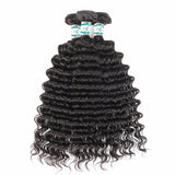 Lakihair 10A Top Quality Deep Wave 3 Bundles Virgin Brazilian Hair Hair Weaving 100% Virgin Hair