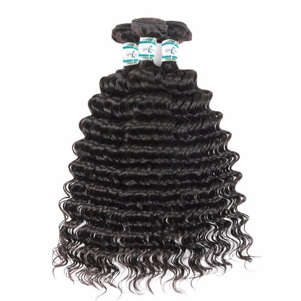 Lakihair 8A Brazilian Virgin Human Hair Deep Wave 3 Bundles Deals