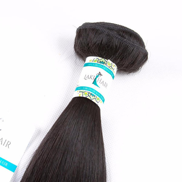 Lakihair 10A Top Grade  Brazilian 4 Bundles Straight  100% Unprocessed Human Hair Weaving