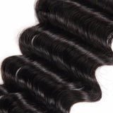 Lakihair 8A Virgin Human Indian Hair Deep Wave 4 Bundles With Lace Closure 4x4