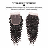 Lakihair 8A Virgin Human Hair Deep Wave 4 Bundles With Lace Closure 4x4