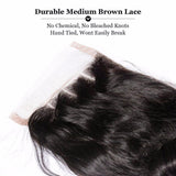 Lakihair Unprocessed Virgin Human Hair Bundles With Lace Frontal Closure Brazilian Loose Wave 4 Bundles With Closure