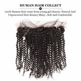 Lakihair 8A Pre Plucked 13x4 Lace Frontal Closure Brazilian Kinky Curly Virgin Human Hair