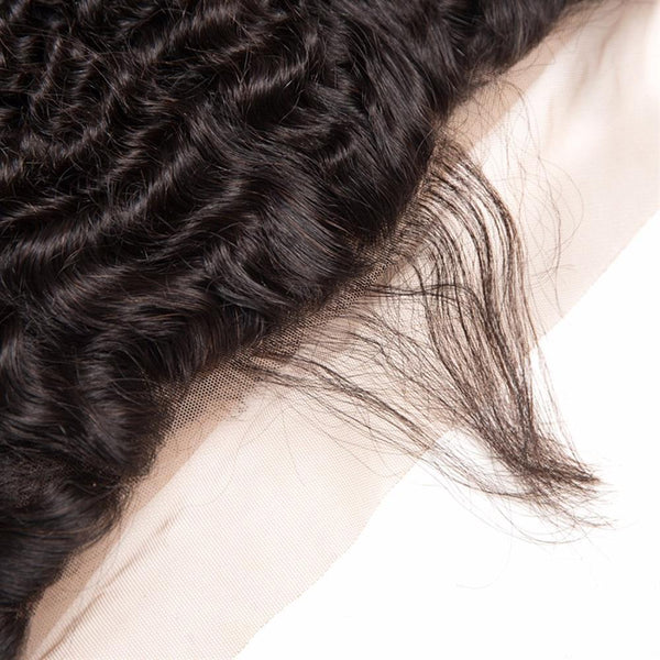 Lakihair 8A 13x4 Lace Frontal Virgin Brazilian Human Hair Deep Wave Ear To Ear Lace Frontal Closure