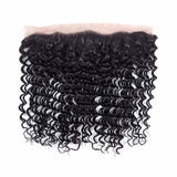 Lakihair Unprocessed Virgin Human Hair 4 Bundles With Lace Frontal Closure Indian Deep Wave Hair Bundles