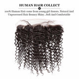 Lakihair 8A Brazilian Virgin Human Deep Wave Hair 4 Bundles With 13x4 Frontal Closure