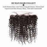 Lakihair 8A Peruvian Virgin Human Deep Wave Hair 4 Bundles With 13x4 Frontal Closure