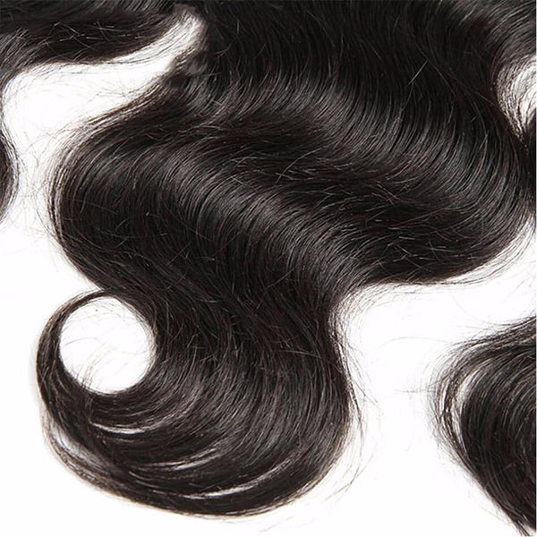 Lakihair Unprocessed Virgin Human Hair 4 Bundles With Lace Frontal Closure Brazilian Body Wave Hair Bundles