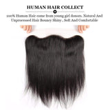Lakihair Unprocessed Virgin Human Hair 4 Bundles With Lace Frontal Closure Malaysian Straight Hair Bundles