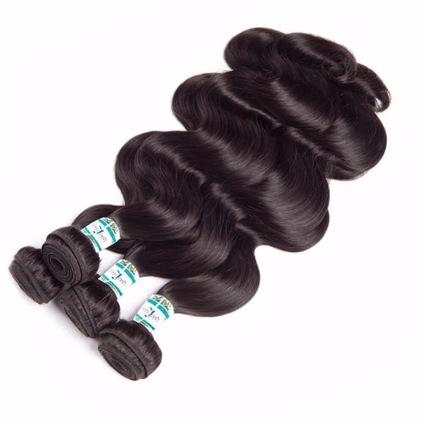 Lakihair Unprocessed Virgin Human Hair Bundles With Lace Frontal Closure Brazilian Body Wave 4 Bundles With Closure