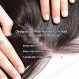 Lakihair 10A Pre Plucked Ear To Ear Lace Frontal Closure 13x4 Brazilian Straight Human Hair