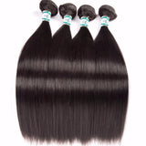 Lakihair Unprocessed Virgin Human Hair 4 Bundles With Lace Frontal Closure Brazilian Straight Hair Bundles
