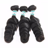 Lakihair Loose Wave Hair Bundles Peruvian Frontal With 3 Bundles Human Hair